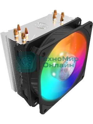 Кулер для процессора Cooler Master Hyper 212 Spectrum V2 черный, 120 мм, алюминий/медь, 1800 об/мин, 27 дБ, 4 pin, 150 Вт, 157 мм