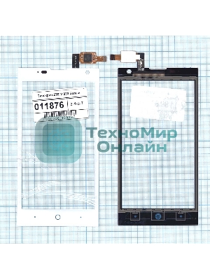 Сенсорное стекло (тачскрин) для ZTE V830 (Blade G Lux), белое