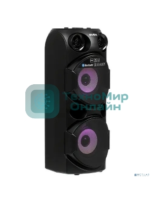 Колонка АС SVEN PS-750, черный (80 Вт, TWS, Bluetooth, FM, USB, microSD, LED-дисплей, 2х4400мА*ч)