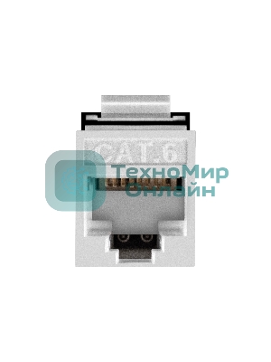 Модуль-вставка Keystone Jack RJ-45 ExeGate KJ-8P8C-U-C6-180-TL (Кат.6, неэкранированная, 180 градусов, IDC Toolless (без инструмента))