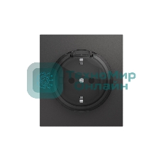 Розетка Kranz STRONG 1-ая с/з с/у, со шторками и крышкой 16А графит