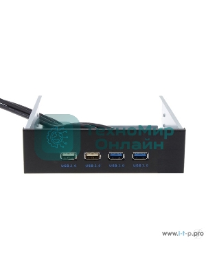 Планка USB на переднюю панель ExeGate U5H-614, 5.25