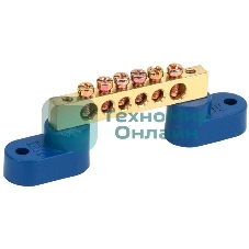 Шина нулевая ШНИ-6х9-6 У2-С на 2-х угл. изол. IEK YNN10-69-6C2-K07