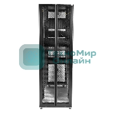 Шкаф серверныйЦМО! ПРОФ напольный 42U (800x1200) дверь перфорированная 2 шт., черный, в сборе (ШТК-СП-42.8.12-44АА-9005)