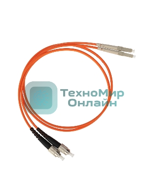 Патч-корд оптический переходной Rexant (MM), 50/125 (OM2), LC/UPC-FC/UPC, (Duplex), LSZH, 1м