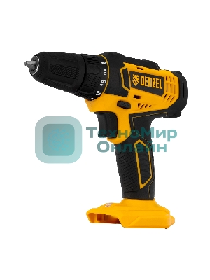 Дрель-шуруповерт Denzel CDL-18-0, 18 В, 0 Ач, 30 Нм, щеточный