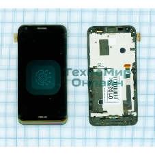 Дисплей для Asus PadFone 2 A68, черный с рамкой