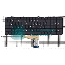 Клавиатура для ноутбука HP Omen 15-DH черная