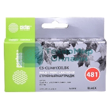 Картридж струйный Cactus CS-CLI481XXLBK черный (12 мл) для Canon Pixma TR7540/TR8540/TS6140/TS8140