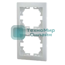 Рамка 2-м Мира верт. белый Lezard 701-0200-152
