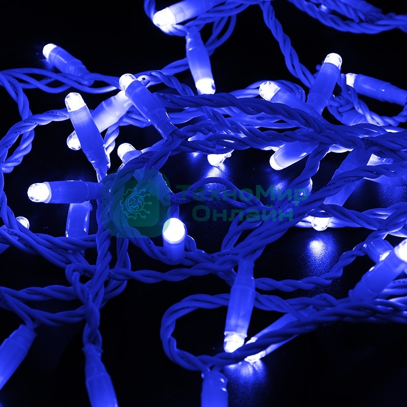 Гирлянда Neon-night Нить 10м, с эффектом мерцания, белый ПВХ, 230В, Синий