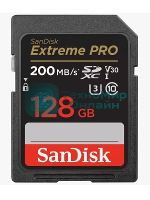 Флеш карта SanDisk Extreme PRO 128Gb SDXC Memory Card 200MB/s