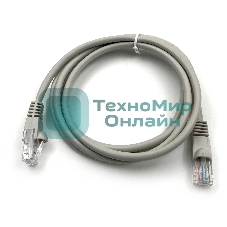 Патч-корд KingPrice KP-PC-c5e-1.5m-g UTP 4 пары cat.5e CCA molded 1.5м серый RJ-45 (m)-RJ-45 (m)