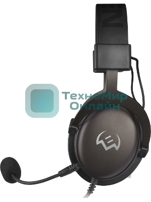Гарнитура проводная игровая SVEN AP-G999MV с микрофоном серый (50 мм, мини-джек (стерео) O 3,5 мм (4 pin))