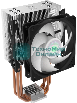 Кулер для процессора Cooler Master Hyper 212 Spectrum V2 черный, 120 мм, алюминий/медь, 1800 об/мин, 27 дБ, 4 pin, 150 Вт, 157 мм
