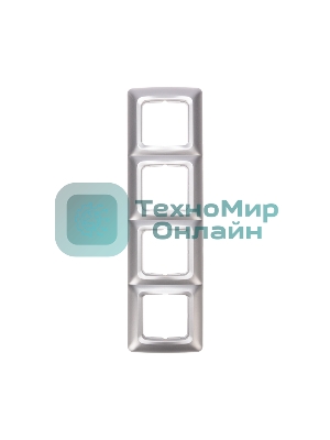 Рамка Kranz 4-я DEA горизонтальная Серебряный металлик