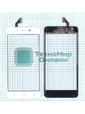 Сенсорное стекло (тачскрин) для OPPO A37, белое