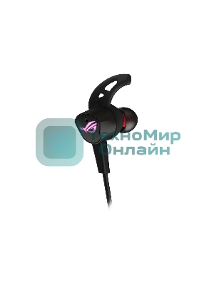 Гарнитура ASUS ROG Cetra II чёрный, проводная, USB-C, вставные, шумоподавление микрофона, регулятор громкости, чехол в комплекте