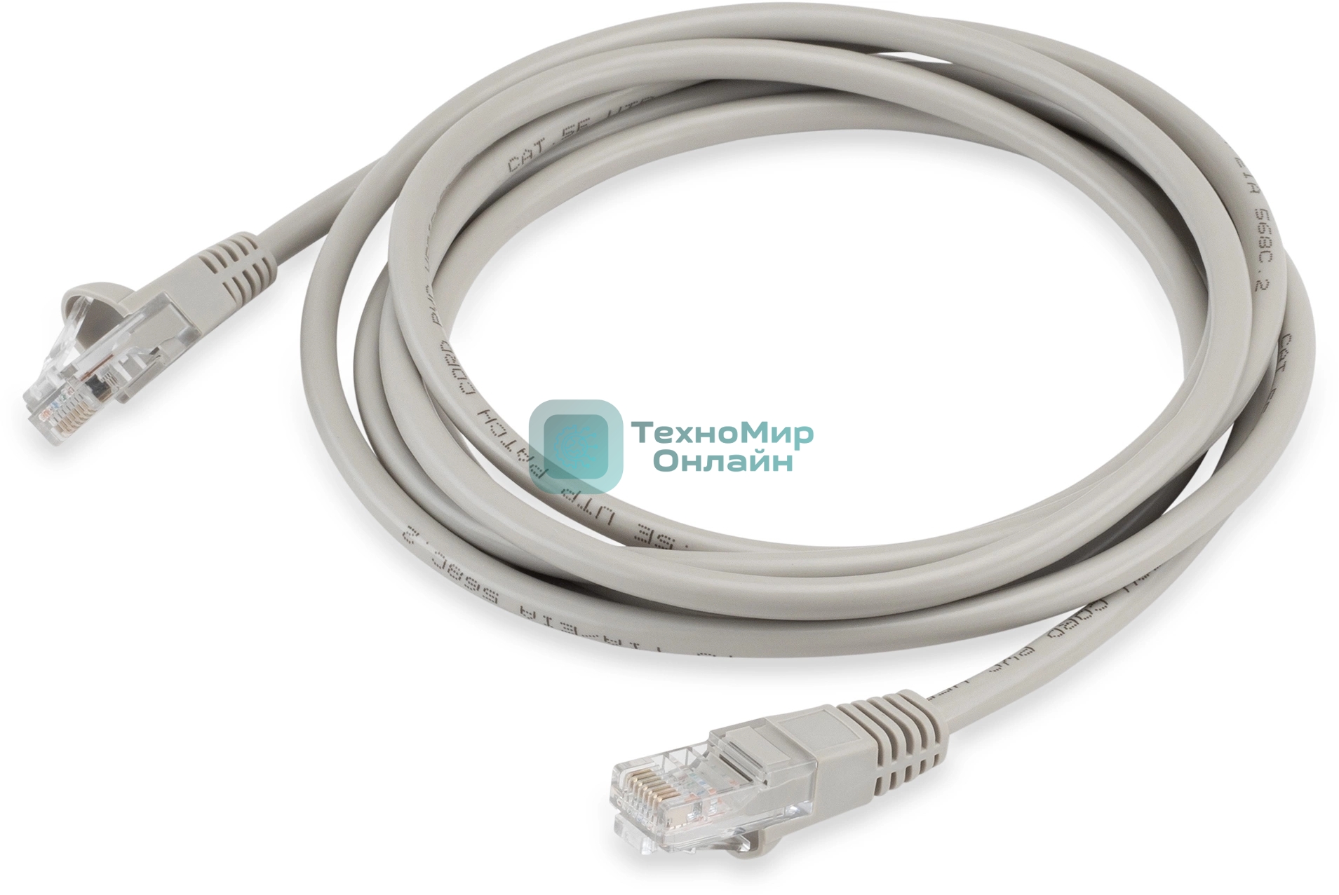 Патч-корд KingPrice KP-PC-c5e-2m-g UTP 4 пары cat.5e CCA molded 2м серый RJ-45 (m)-RJ-45 (m)