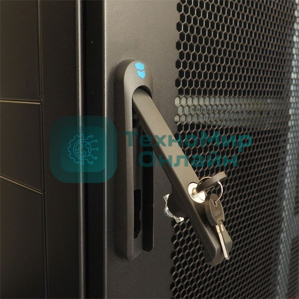 Шкаф серверный напольный ЦМО 48U (800 1000) двойные перфорированные двери 2 шт., черный