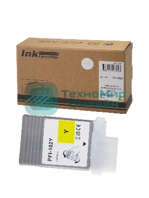 Картридж струйный Sakura 0898B001 (PFI-102Y) для Canon, желтый, 130 мл.