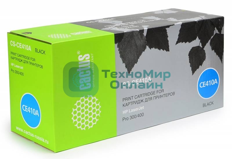 Картридж лазерный Cactus CS-CE410A черный (2200 стр.) для HP CLJ Pro 300 Color M351/Pro 400 Color M451