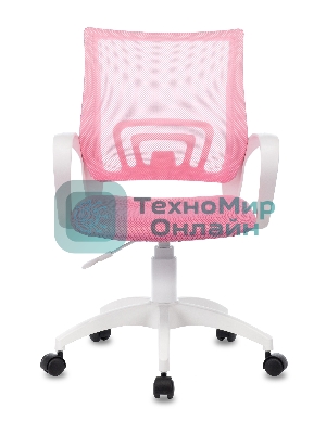Кресло Бюрократ CH-W695NLT TW-06A TW-13A розовый, сетка/ткань, 120 кг, механизм качания