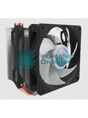 Кулер для процессора Cooler Master Hyper 212 Spectrum V2 черный, 120 мм, алюминий/медь, 1800 об/мин, 27 дБ, 4 pin, 150 Вт, 157 мм