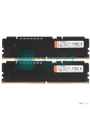 Оперативная память Kingston Fury Beast, DDR5, 32GB (2x16GB), 5600MHz, CL36, DIMM, с радиаторами, черный