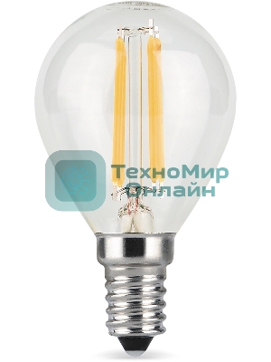 Лампа светодиодная Filament Шар E14 7Вт 2700К Gauss 105801107