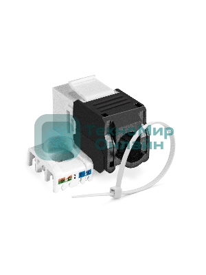 Модуль-вставка Keystone Jack RJ-45 ExeGate KJ-8P8C-U-C6A-180-TL (Кат.6A, неэкранированная, 180 градусов, IDC Toolless (без инструмента))