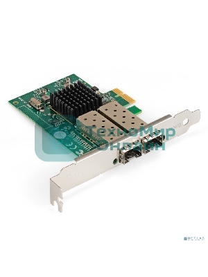 Сетевой адаптер ExeGate EXE-82576-F2 (PCI-E x1 v2.0, порты 2xSFP, 10/100/1000Mbps, Gigabit Server NIC Intel Chipset 82576-F2)