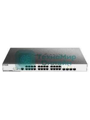 Коммутатор D-Link Switch DGS-3000-28XMP/B1A Управляемый коммутатор 2 уровня с 24 портами 10/100/1000Base-T и 4 портами 10Gbase-X SFP+ (24 порта с подд