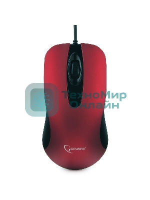 Мышь проводная Gembird MOP-400-R красный, 1000 dpi, USB, кнопки - 3