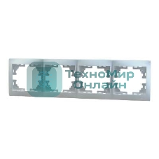 Рамка 4-м Мира горизонт. метал. сер. Lezard 701-1000-149