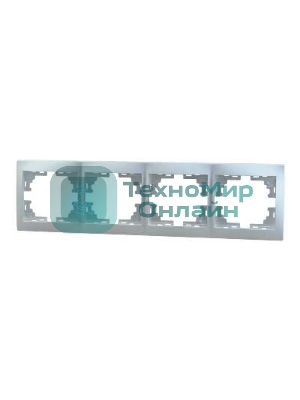 Рамка 4-м Мира горизонт. метал. сер. Lezard 701-1000-149