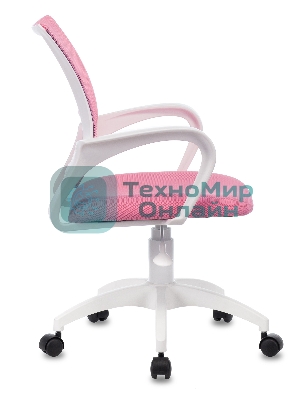 Кресло Бюрократ CH-W695NLT TW-06A TW-13A розовый, сетка/ткань, 120 кг, механизм качания