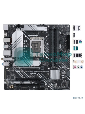 Материнская плата ASUS PRIME B660M-A WIFI D4, Socket LGA 1700, Intel B660, 4xDDR4, 4xSATA, 2xM.2, 1xPCIe 4.0 x16, 1xPCIe 3.0 x16, 1xDP, 2xHDMI, 1x 1Gb LAN, 2xUSB-A 3.2 Gen 2, 4xUSB-A 2.0, 3x3.5 мм, 7.1, mATX