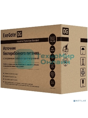 Источник бесперебойного питания ExeGate SpecialPro Smart LLB-1000.LCD.AVR.EURO.RJ 1000VA/650W, LCD, AVR, 4 евророзетки, RJ45/11, черный