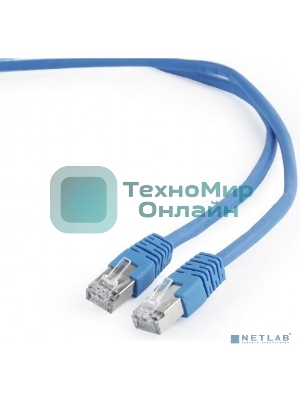 Патч-корд UTP Cablexpert cat.5e 0.25м, литой, многожильный, синий