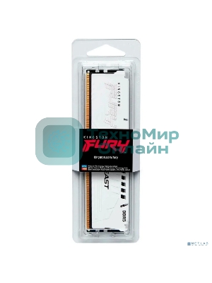 Оперативная память Kingston Fury Beast Expo, DDR5, 16Gb (1x16 GB), 6400 MHz, CL32, DIMM, радиатор, белый