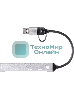 USB-концентратор TypeC+adapter-->USB3.0+2USB2,0+SD+TF, VCOM