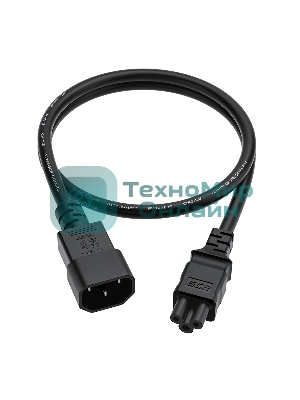 Кабель питания GCR PROF 5.0m, С14 - С5, черный, 3x1,5мм, GCR-55970