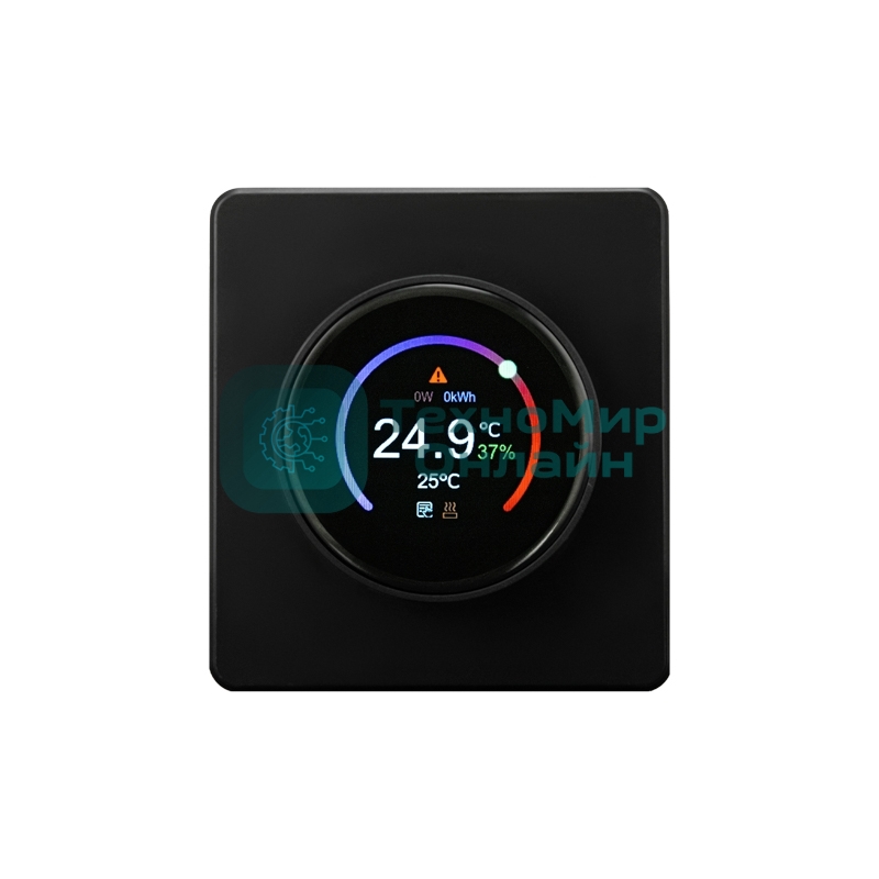 Терморегулятор Kranz KR-78-0728-3 ROUND Wi-Fi с/у оникс