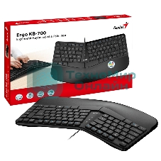 Клавиатура проводная Genius Ergo KB-700, черный, USB, 104 клавиши 31310053402