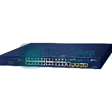 Коммутатор PLANET GS-4210-24T4S IPv4/IPv6, 24-Port 10/100/1000T + 4-Port 100/1000X SFP L2/L4 SNMP Manageable Gigabit Ethernet Switch(supports ERPS Ring, CloudViewer app, MQTT and Cybersecurity feature)