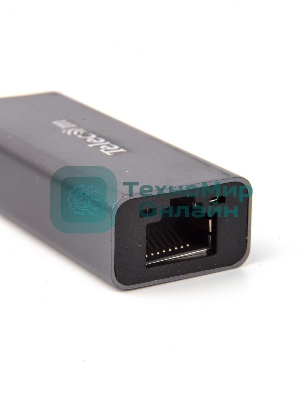 Кабель-переходник USB 3.1 Type-C -->RJ-45 1000Mbps Ethernet, Aluminum Shell, 0.15м Telecom TU320M