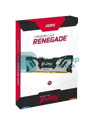 Оперативная память Kingston Fury Renegade, DDR5, 32Gb (2x16Gb), 7600MHz, CL38, DIMM, с радиаторами, серебристый/черный