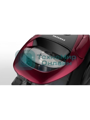 Пылесос Samsung VC18M31A0HP бордовый/черный, 380/1800 Вт, уборка сухая, пылесборник контейнер 2 л
