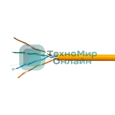 Кабель SkyNet Standart UTPнг-LSZH 4x2x0,48, низкое дымовыделение, нулевое содержание галогенов, медный, FLUKE TEST, кат.5e, однож., 305 м, box, оранжевый